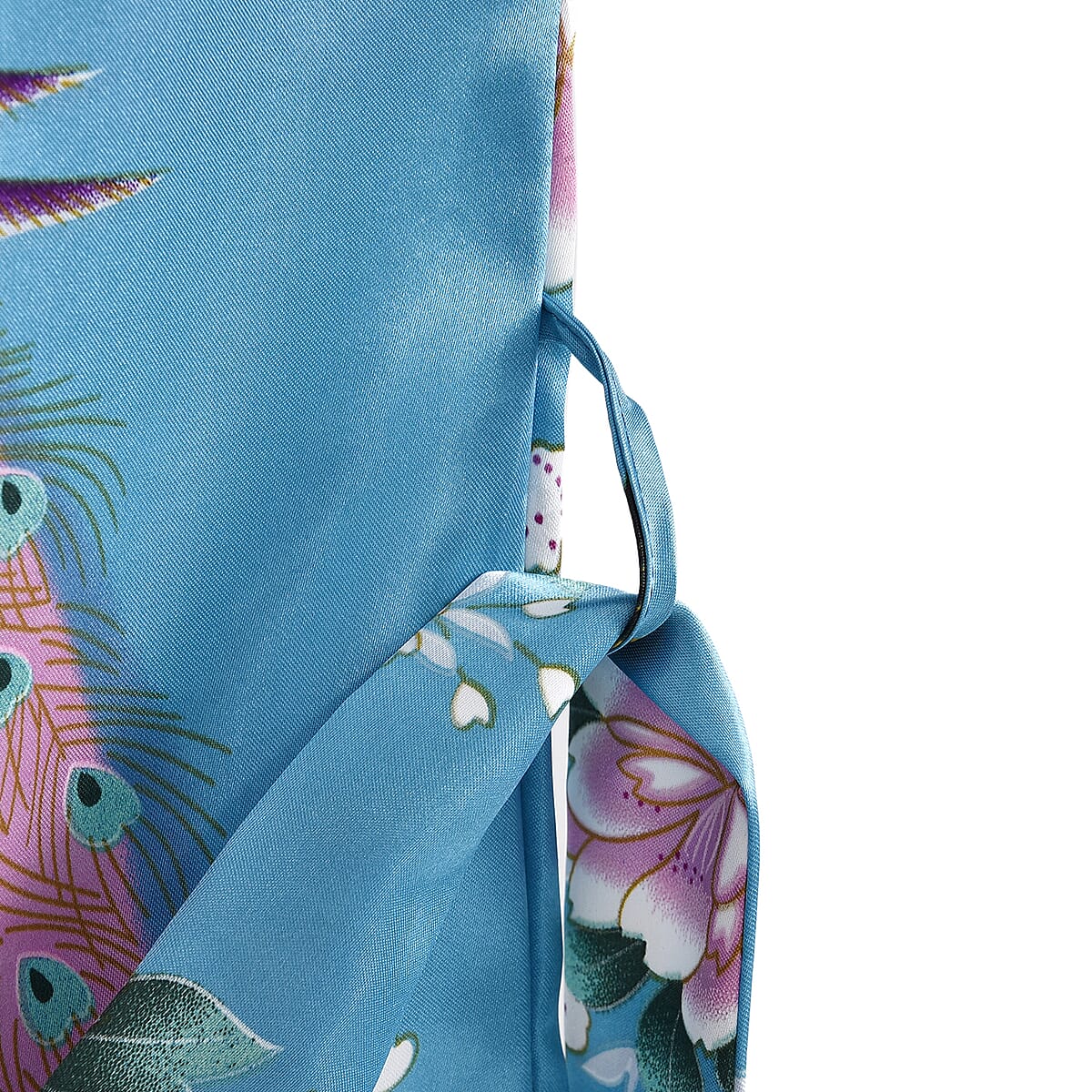 La Marey Lake Blue Floral Pattern Pajama Robes Kimono - One Size Fits Most image number 2