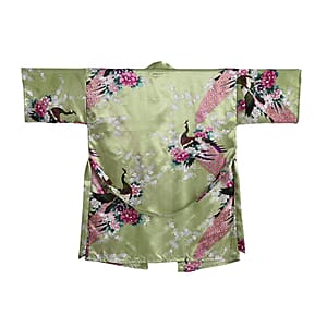 La Marey Green Floral Pattern Pajama Robes Kimono - One Size Fits Most