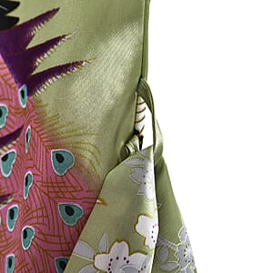 La Marey Green Floral Pattern Pajama Robes Kimono - One Size Fits Most