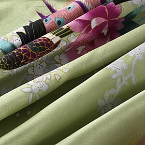 La Marey Green Floral Pattern Pajama Robes Kimono - One Size Fits Most