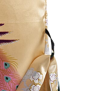 La Marey Yellow Floral Pattern Pajama Robes Kimono - One Size Fits Most