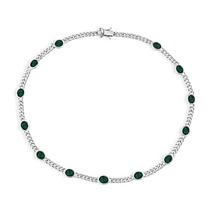 EverTrue Verde Onyx 19.30 ctw Enchanted Forest Necklace in Platinum Bond 18 Inches (Ships in 10-12 Days)