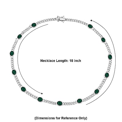 EverTrue Verde Onyx 19.30 ctw Enchanted Forest Necklace in Platinum Bond 18 Inches