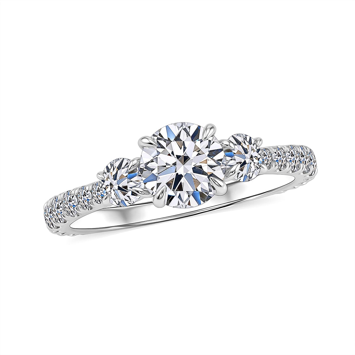 Lab Grown Diamond VS 2.00 ctw Ring in 14K White Gold (Size  6.0)