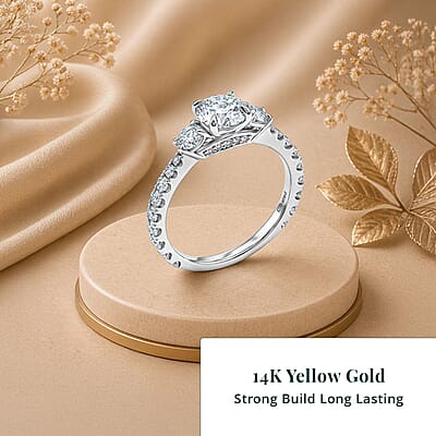 Lab Grown Diamond VS 2.00 ctw Ring in 14K White Gold (Size  6.0)