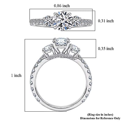 Lab Grown Diamond VS 2.00 ctw Ring in 14K White Gold (Size  6.0)
