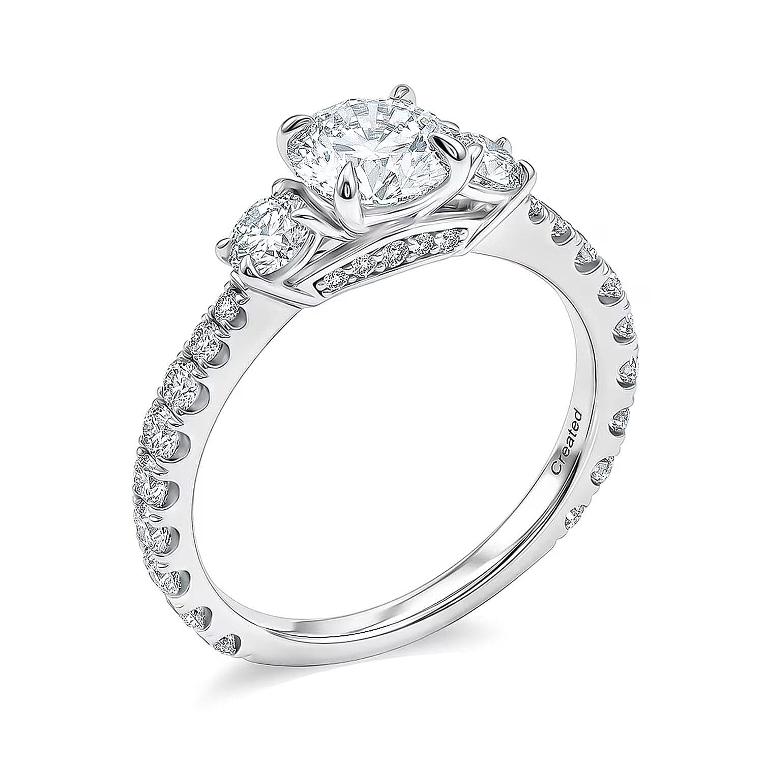 Lab Grown Diamond VS 2.00 ctw Ring in 14K White Gold (Size  6.0)