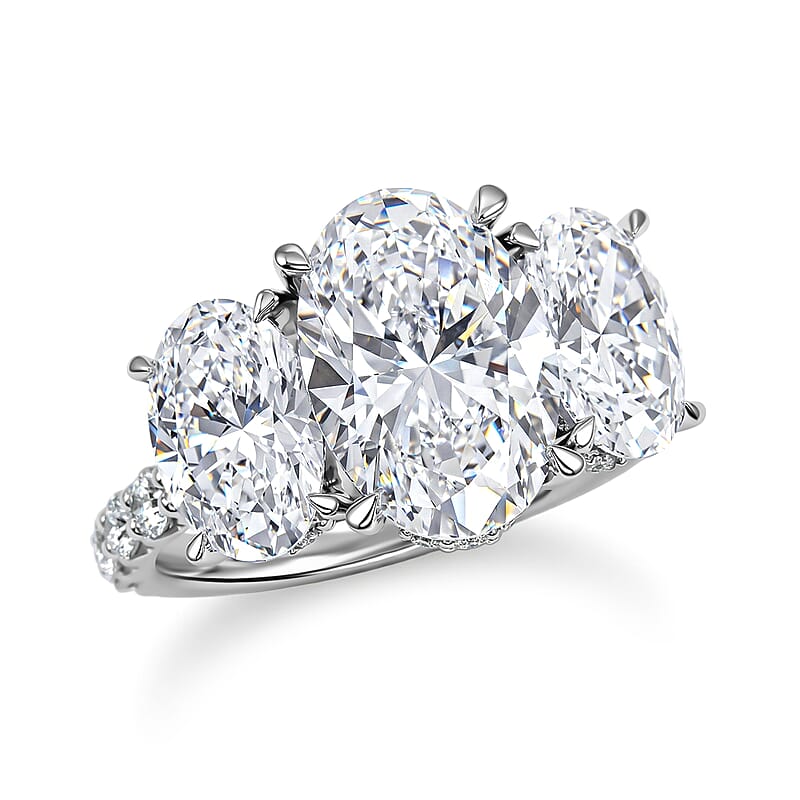 Lab Grown Diamond VS 7.75 ctw Ring in 14K White Gold (Size 6.0) 4.15 Grams