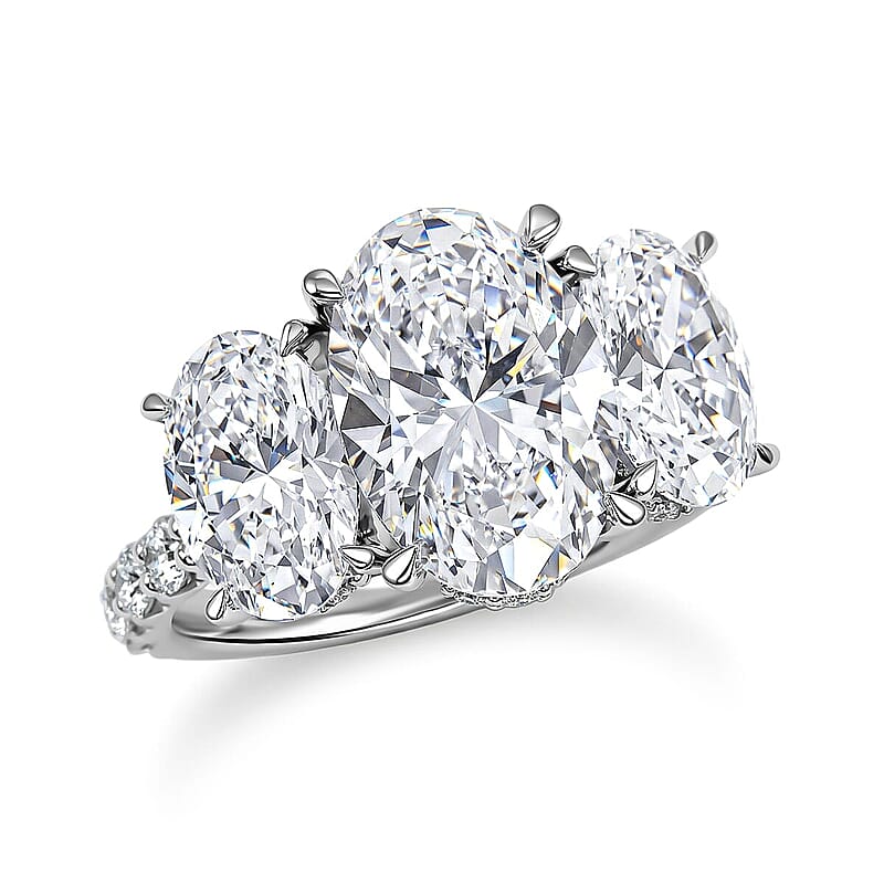JCK Find Lab Grown Diamond VS 7.75 ctw Ring in 14K White Gold (Size 7.0) 4.15 Grams