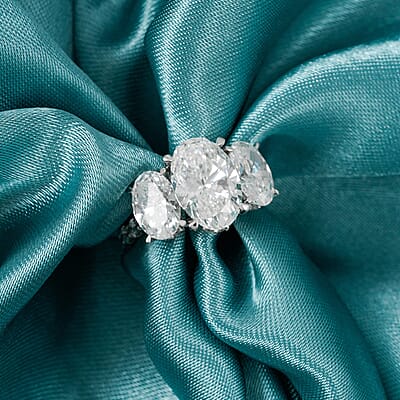 JCK Find Lab Grown Diamond VS 7.75 ctw Ring in 14K White Gold (Size 7.0) 4.15 Grams