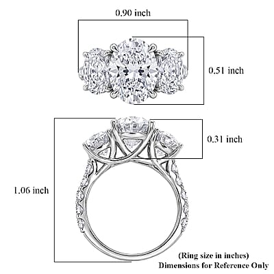 JCK Find Lab Grown Diamond VS 7.75 ctw Ring in 14K White Gold (Size 7.0) 4.15 Grams