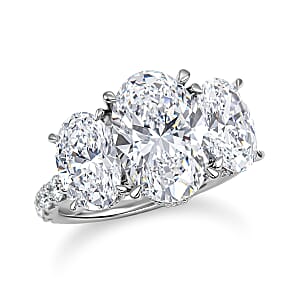 Lab Grown Diamond VS 7.75 ctw Ring in 14K White Gold (Size 8.0) 4.15 Grams