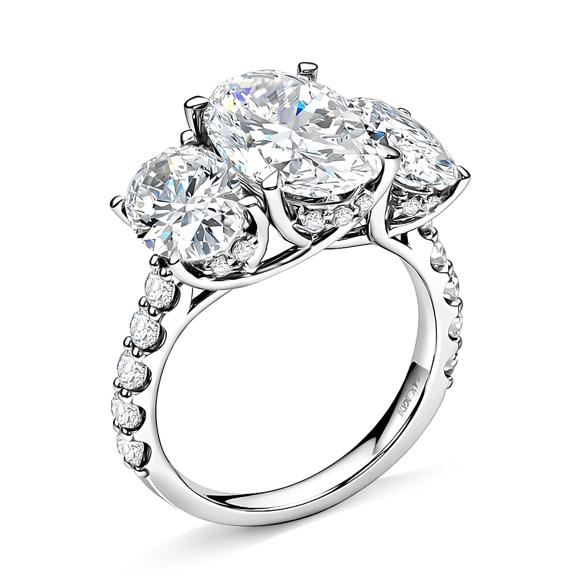 Lab Grown Diamond VS 7.75 ctw Ring in 14K White Gold (Size 8.0) 4.15 Grams image number 3