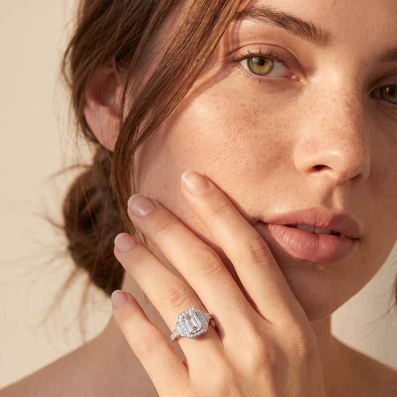 Lab Grown Diamond VS 2.75 ctw Ring in 14K White Gold (Size 6.0) 5.55 Grams