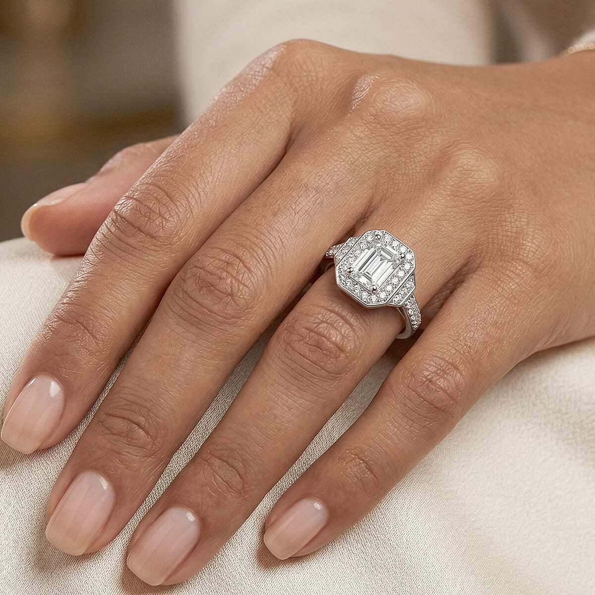 Lab Grown Diamond VS 2.75 ctw Ring in 14K White Gold (Size 6.0) 5.55 Grams image number 2