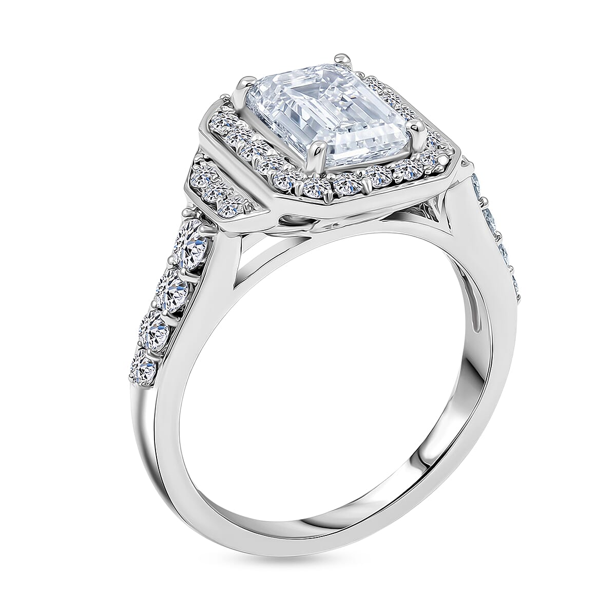 Lab Grown Diamond VS 2.75 ctw Ring in 14K White Gold (Size 6.0) 5.55 Grams image number 3