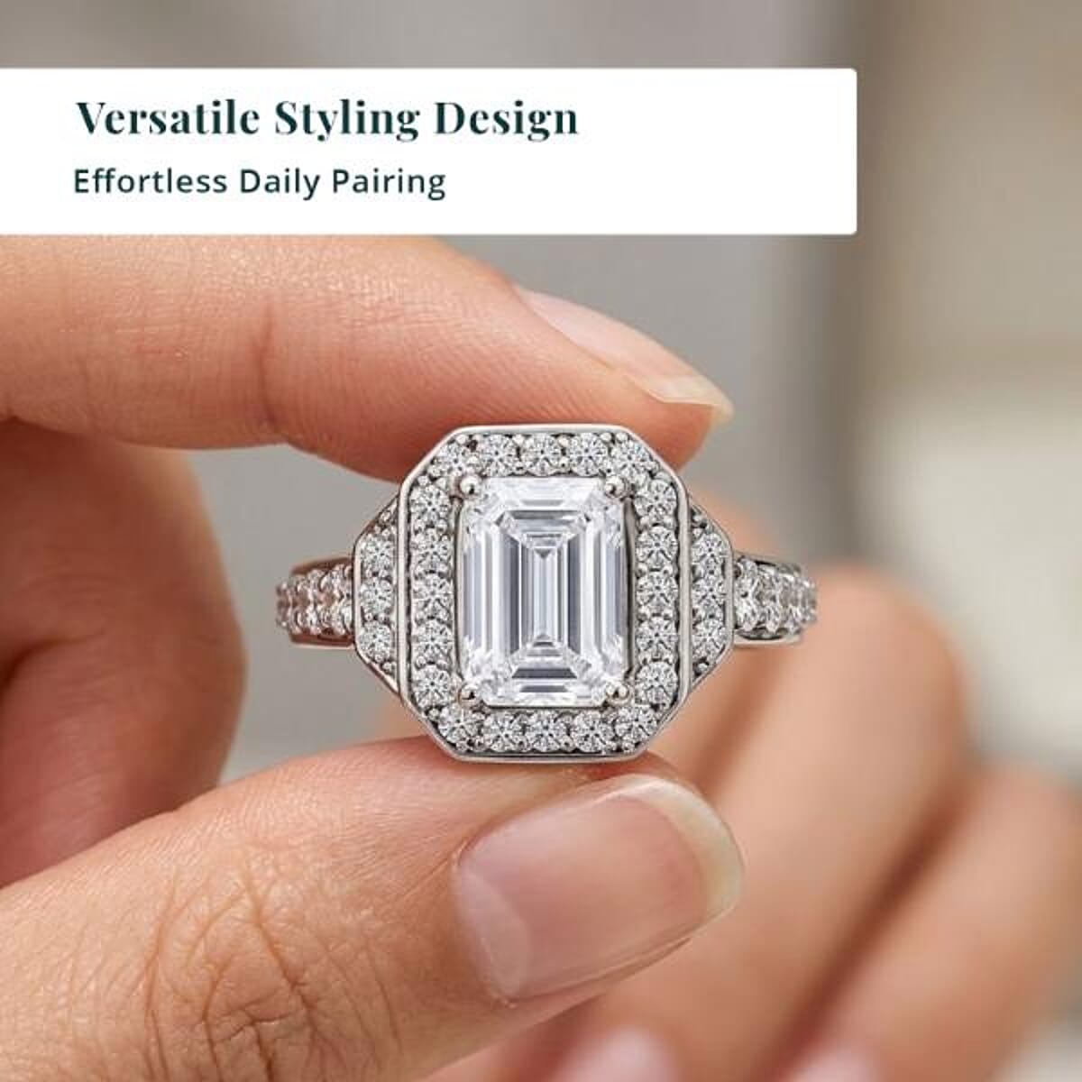 Lab Grown Diamond VS 2.75 ctw Ring in 14K White Gold (Size  6.0)  5.55 Grams image number 5