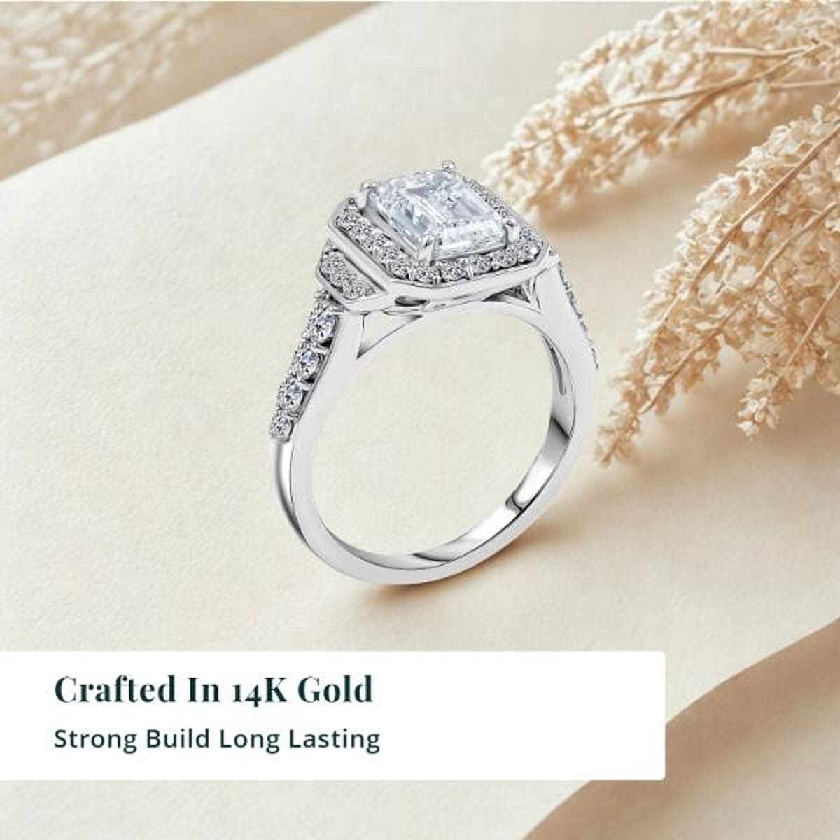 Lab Grown Diamond VS 2.75 ctw Ring in 14K White Gold (Size  7.0)  5.55 Grams image number 4