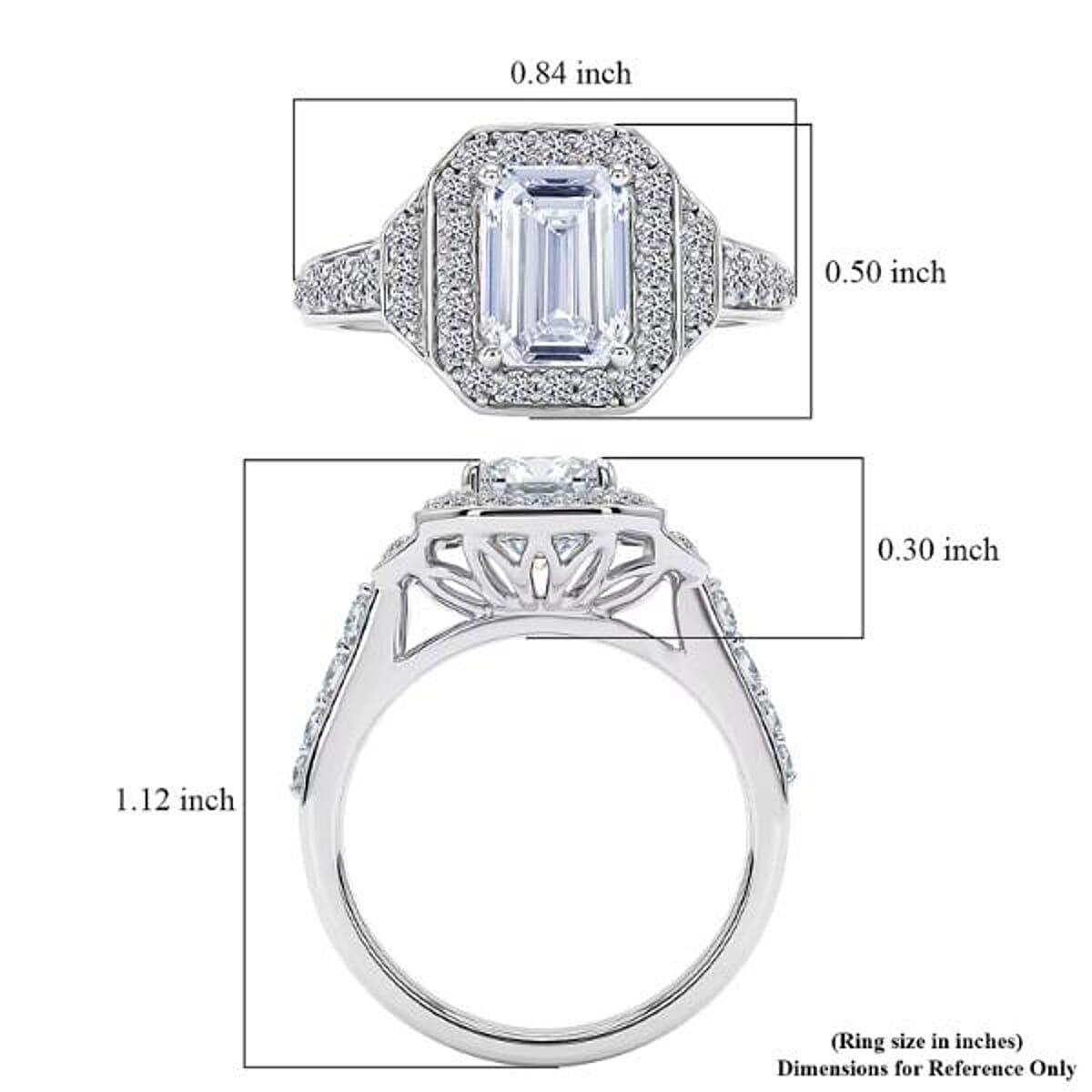 Lab Grown Diamond VS 2.75 ctw Ring in 14K White Gold (Size  7.0)  5.55 Grams image number 6