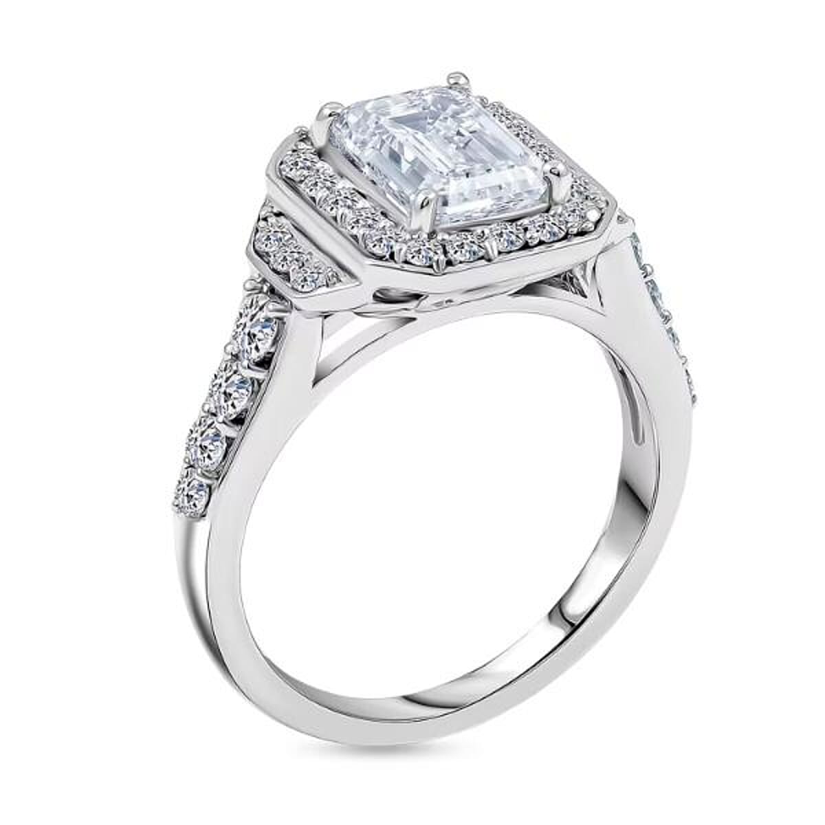 Lab Grown Diamond VS 2.75 ctw Ring in 14K White Gold (Size  7.0)  5.55 Grams image number 7