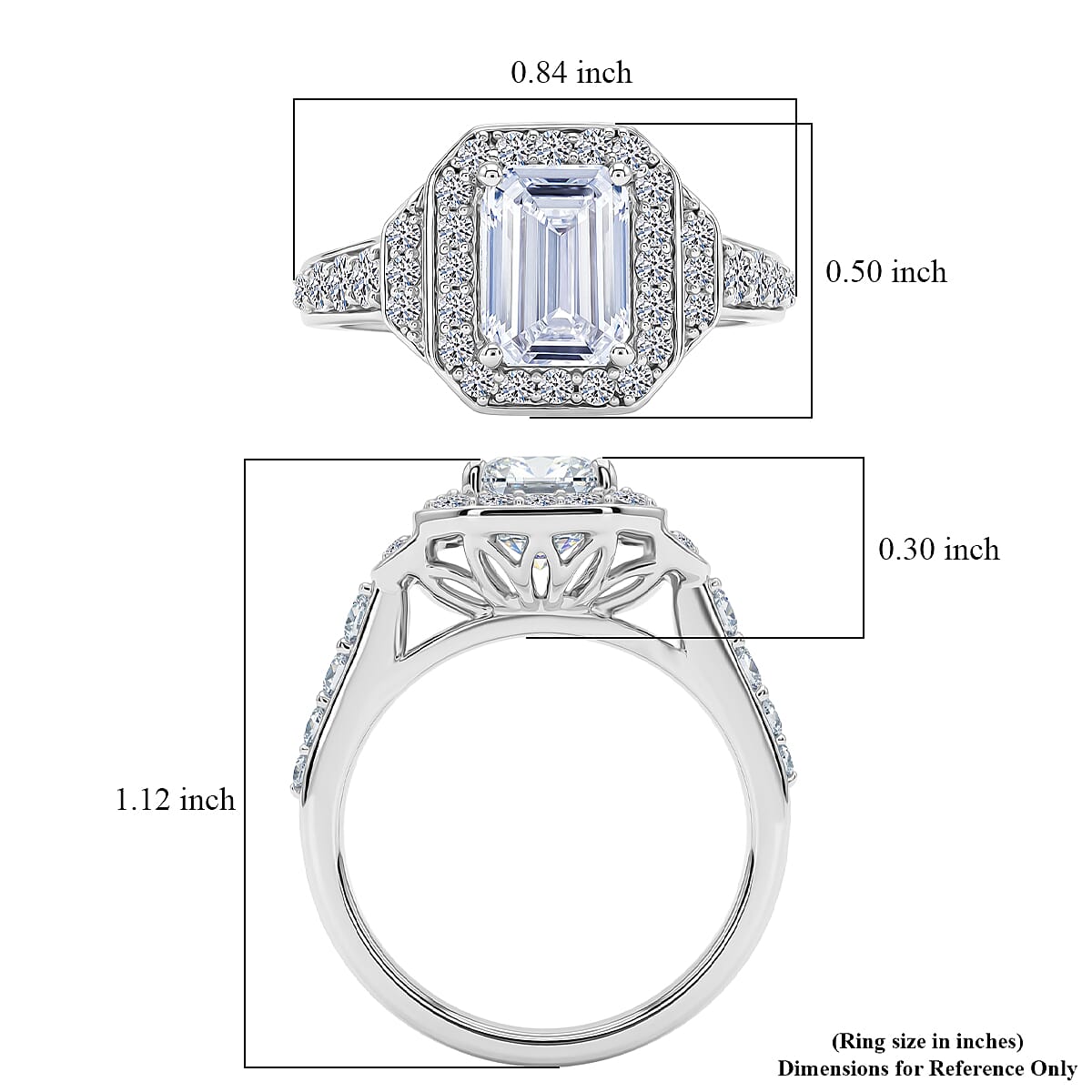 Lab Grown Diamond VS 2.75 ctw Ring in 14K White Gold (Size 8.0) 5.55 Grams image number 4