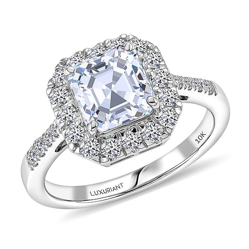 SGL Certified Luxuriant Lab Grown Diamond E-F VS 2.60 ctw Ring in 10K White Gold (Size 7.0)