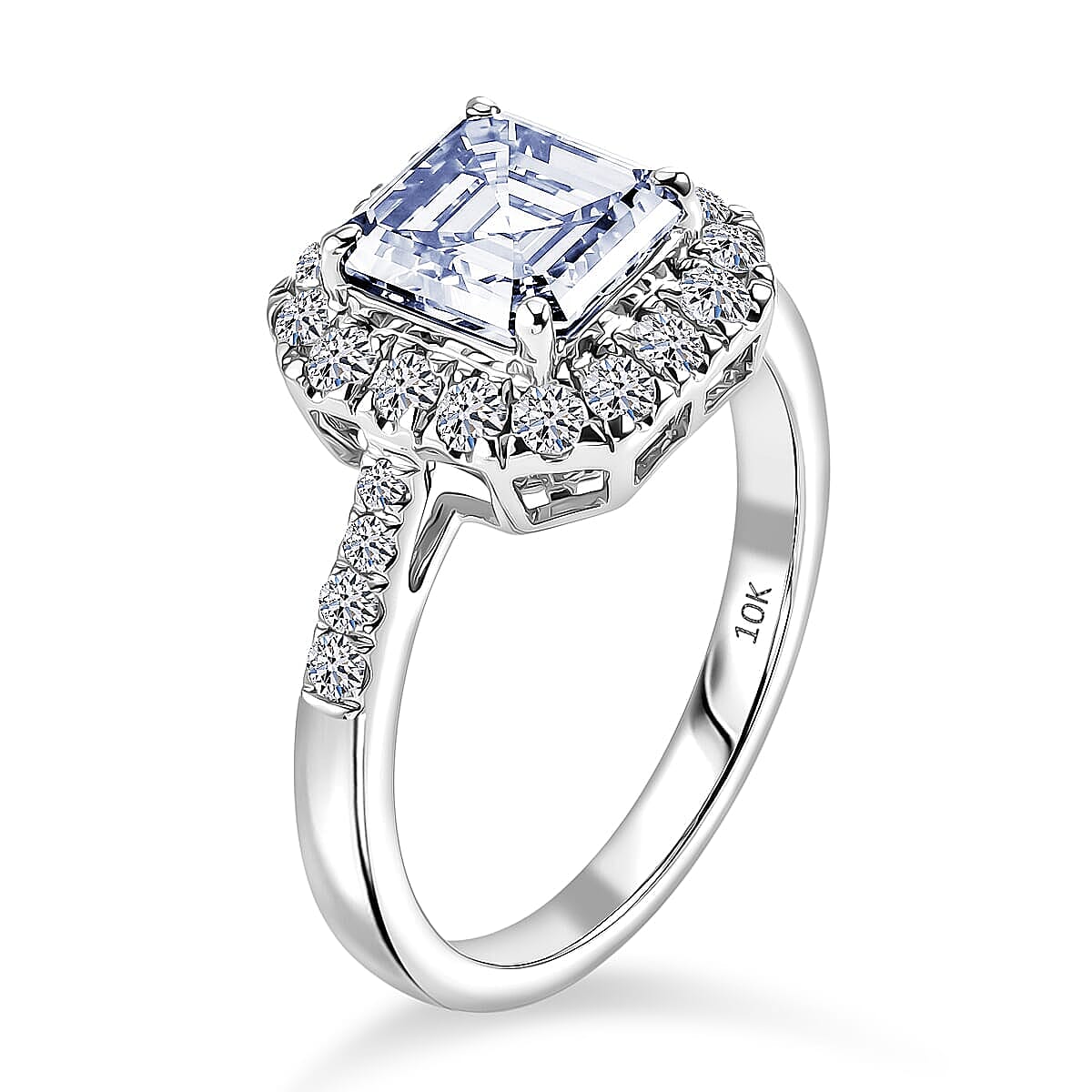SGL Certified Luxuriant Lab Grown Diamond E-F VS 2.60 ctw Ring in 10K White Gold (Size 7.0) image number 3