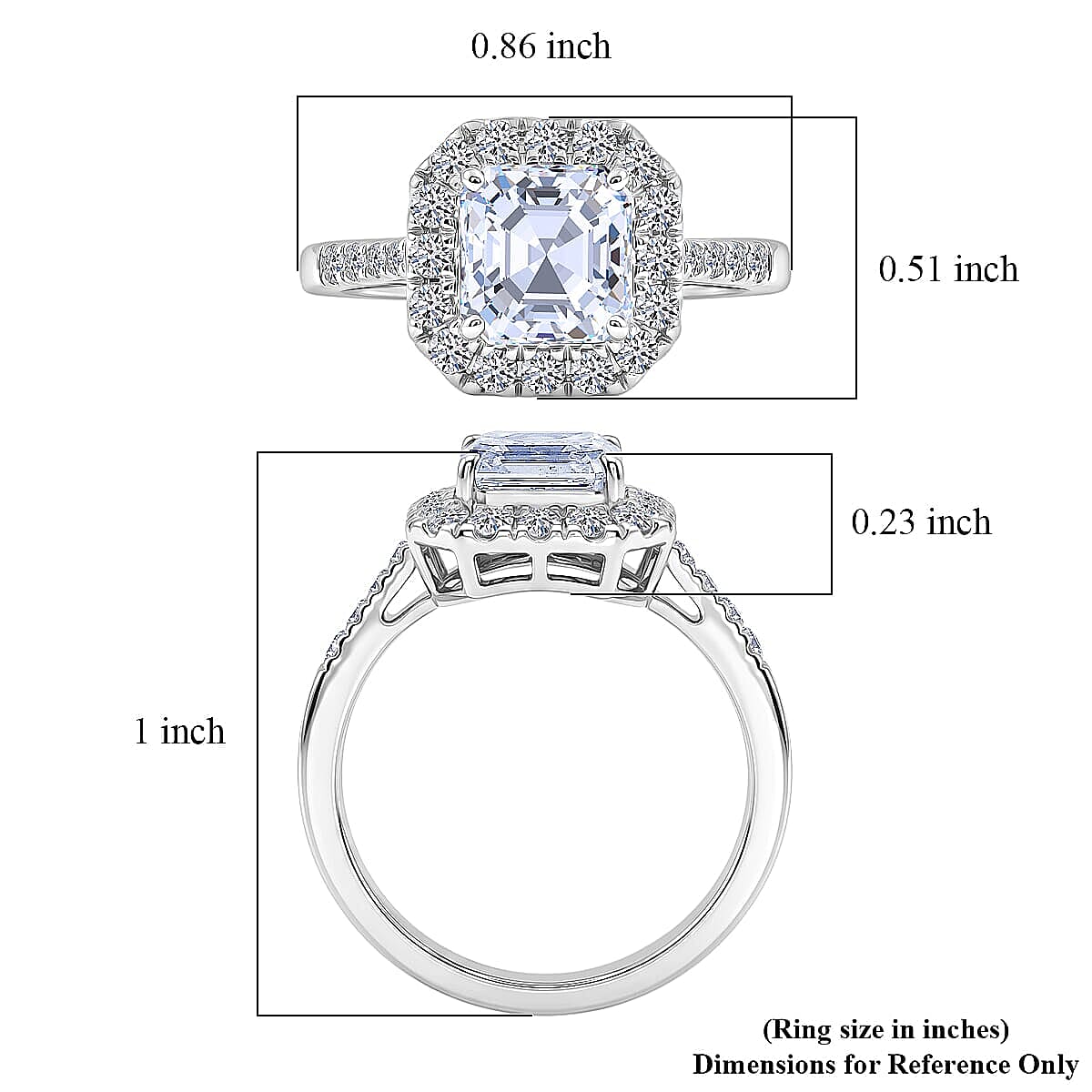SGL Certified Luxuriant Lab Grown Diamond E-F VS 2.60 ctw Ring in 10K White Gold (Size 7.0) image number 5