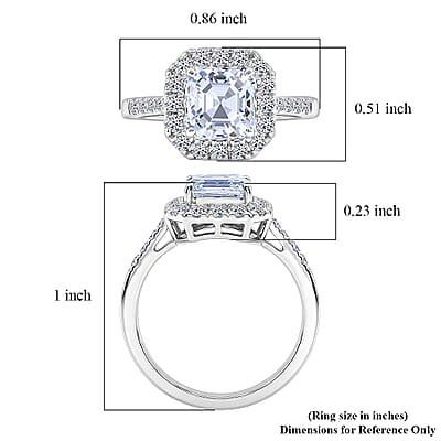 SGL Certified Luxuriant Lab Grown Diamond E-F VS 2.60 ctw Ring in 10K White Gold (Size 7.0)