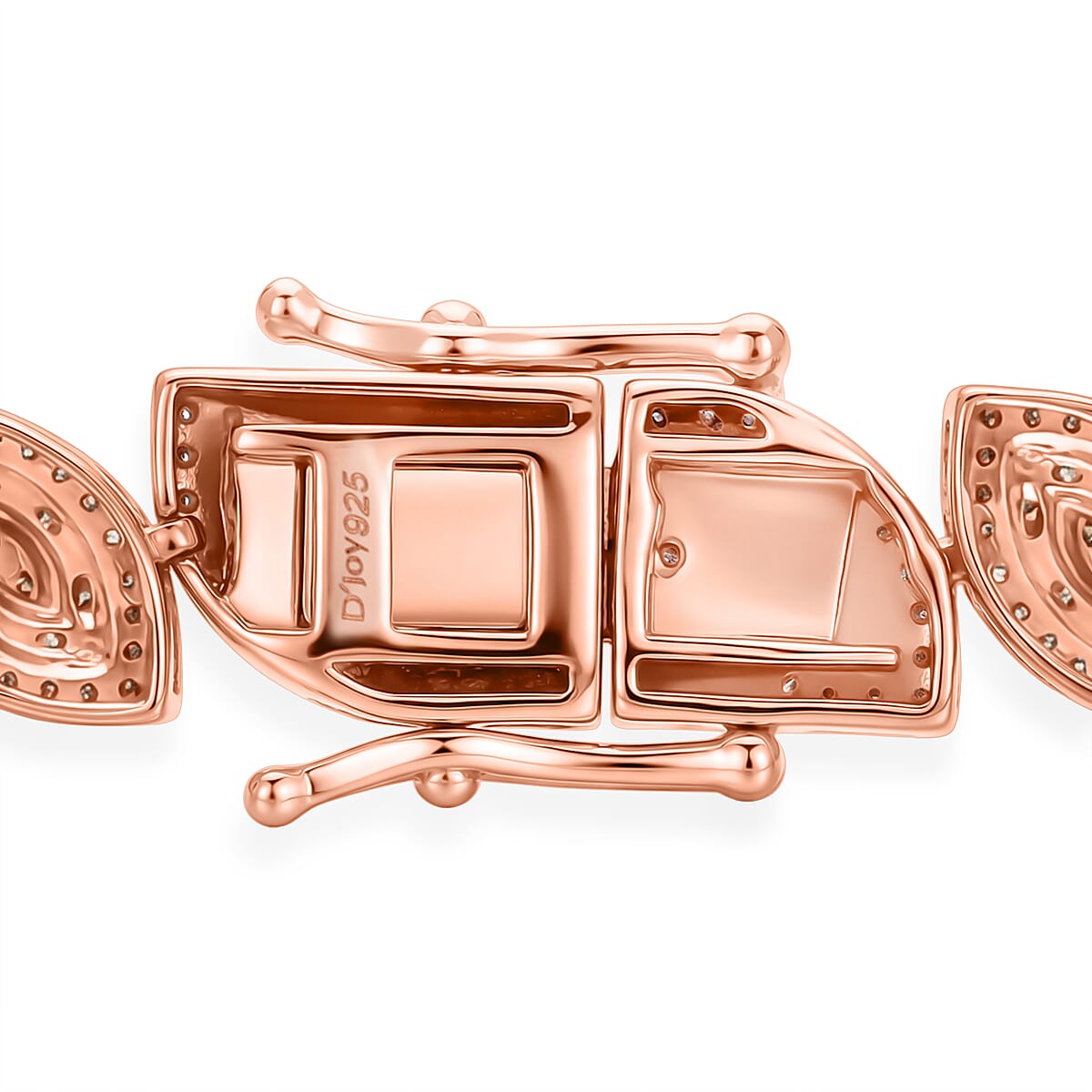 D'Joy Natural Champagne Diamond 3.50 ctw Flowing Vine Bracelet in Rhodium Over Sterling Silver (7.25 In) image number 3