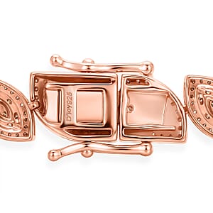 D'Joy Natural Champagne Diamond 3.50 ctw Flowing Vine Bracelet in Rhodium Over Sterling Silver (7.25 In)