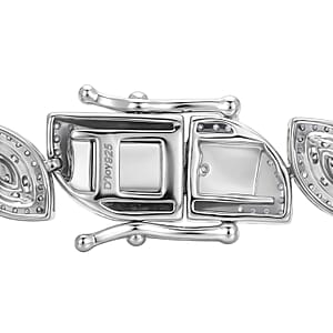 D'Joy Diamond 3.50 ctw Flowing Vine Bracelet in Rhodium Over Sterling Silver (7.25 In)