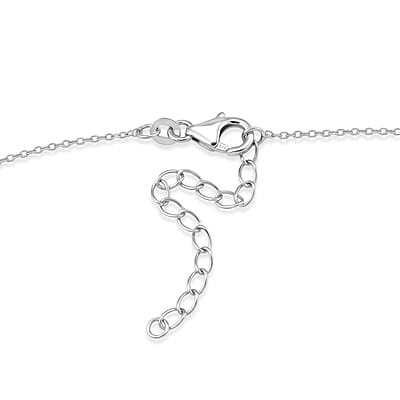 D'Joy Narsipatnam Purple Spinel and Moissanite 1.50 ctw Violet Garland Necklace in 18K Vermeil Rose Gold and Rhodium Over Sterling Silver 18-20 Inches