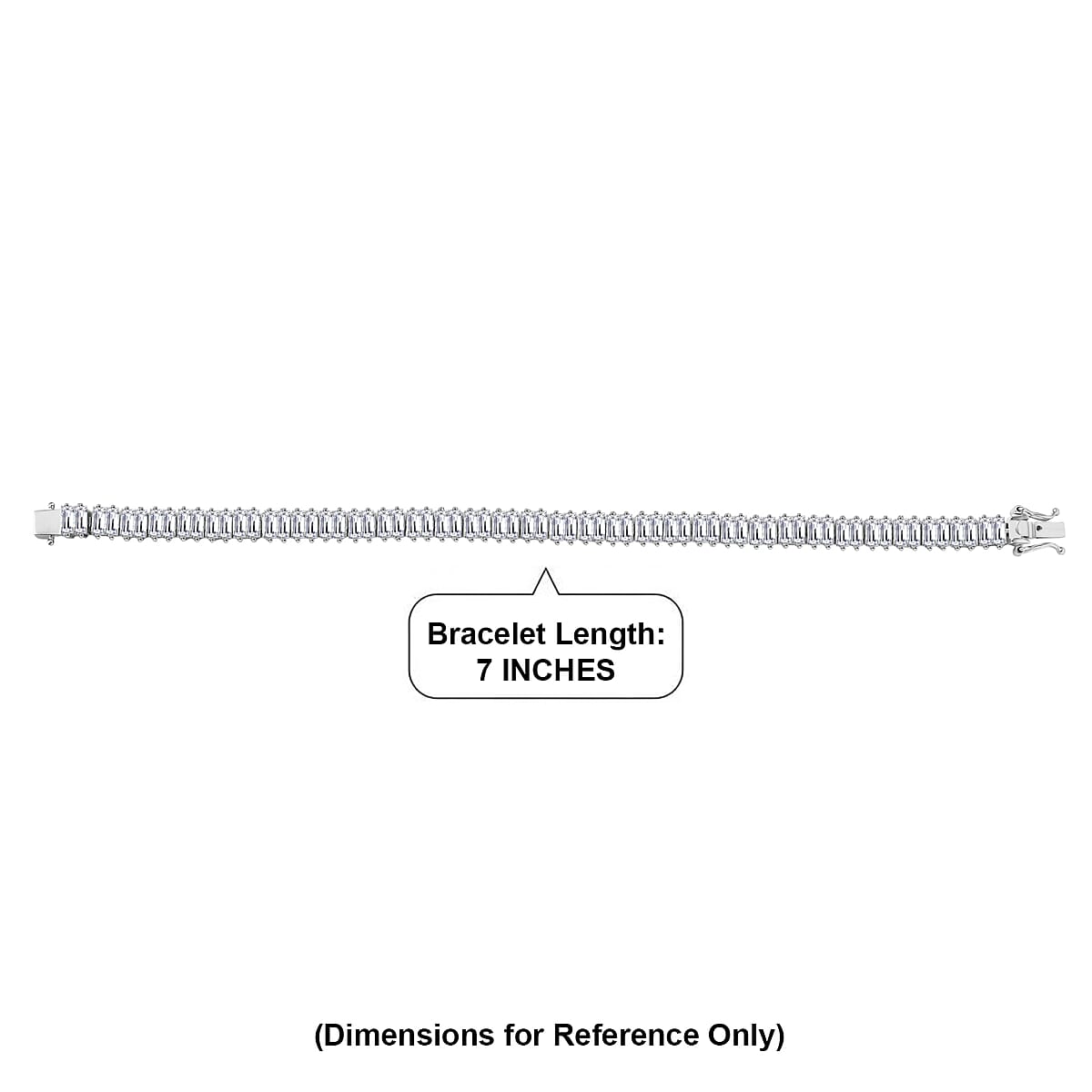D'Joy Moissanite 14.30 ctw Men's Bracelet in Rhodium Over Sterling Silver (7.50 In) image number 4