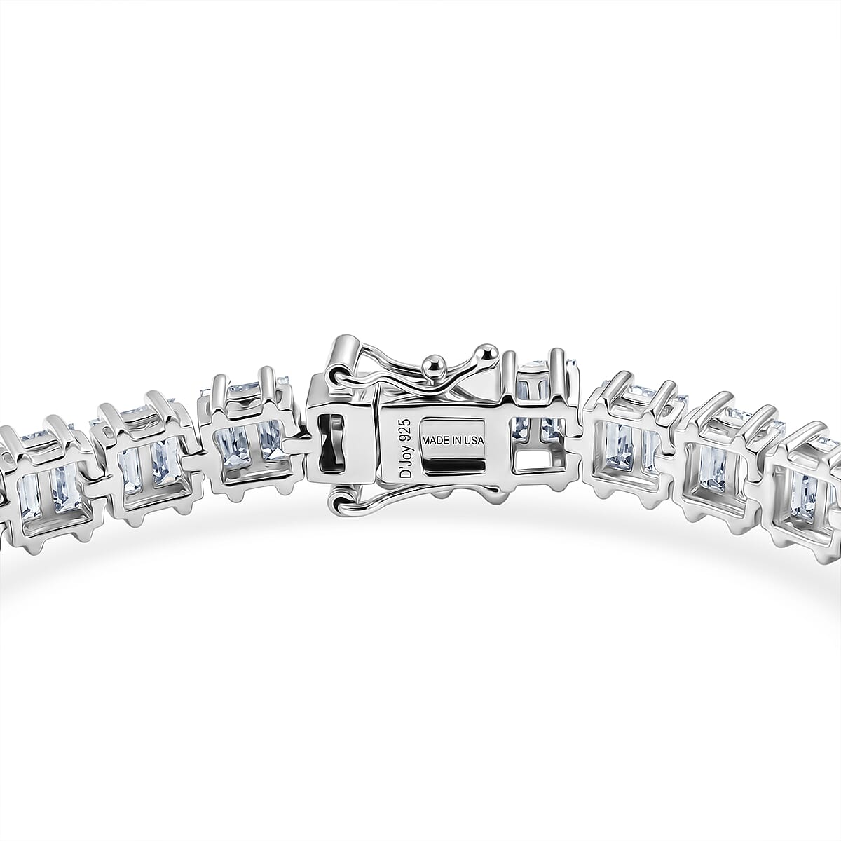 D'Joy Moissanite 16.25 ctw Men's Bracelet in Rhodium Over Sterling Silver (8.00 In) image number 3