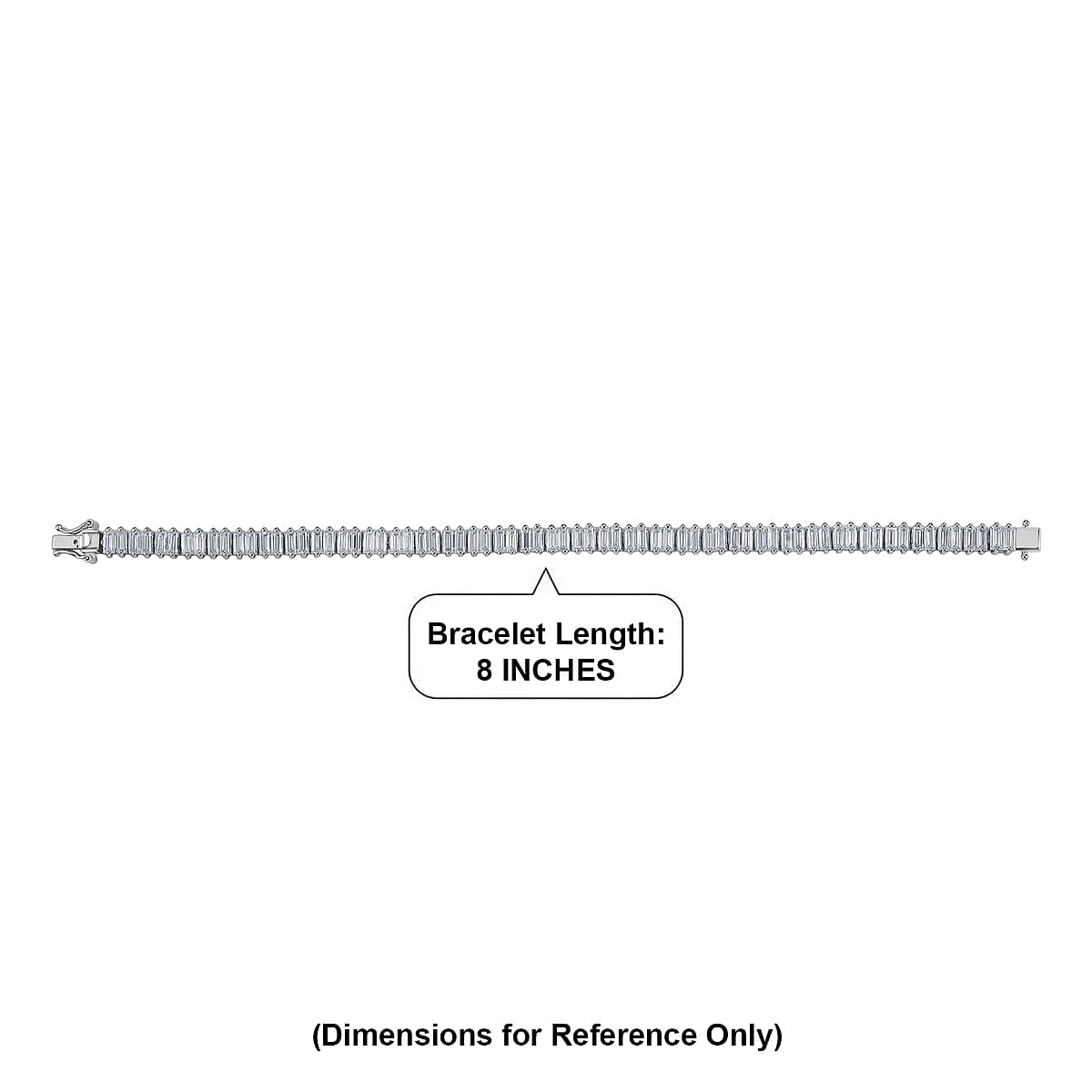 D'Joy Moissanite 16.25 ctw Men's Bracelet in Rhodium Over Sterling Silver (8.00 In) image number 4