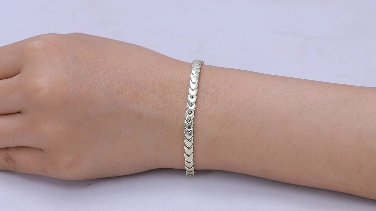 Luxoro Link Chain Bracelet in 10K Green Gold (7.25 In) 7.65 Grams
