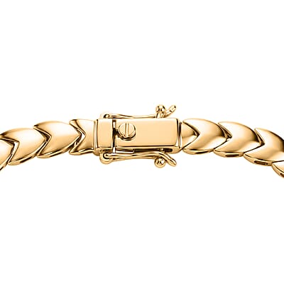 Luxoro Link Chain Bracelet in 10K Green Gold (7.25 In) 7.65 Grams