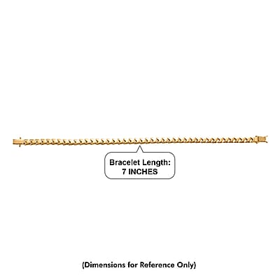 Luxoro Link Chain Bracelet in 10K Green Gold (7.25 In) 7.65 Grams