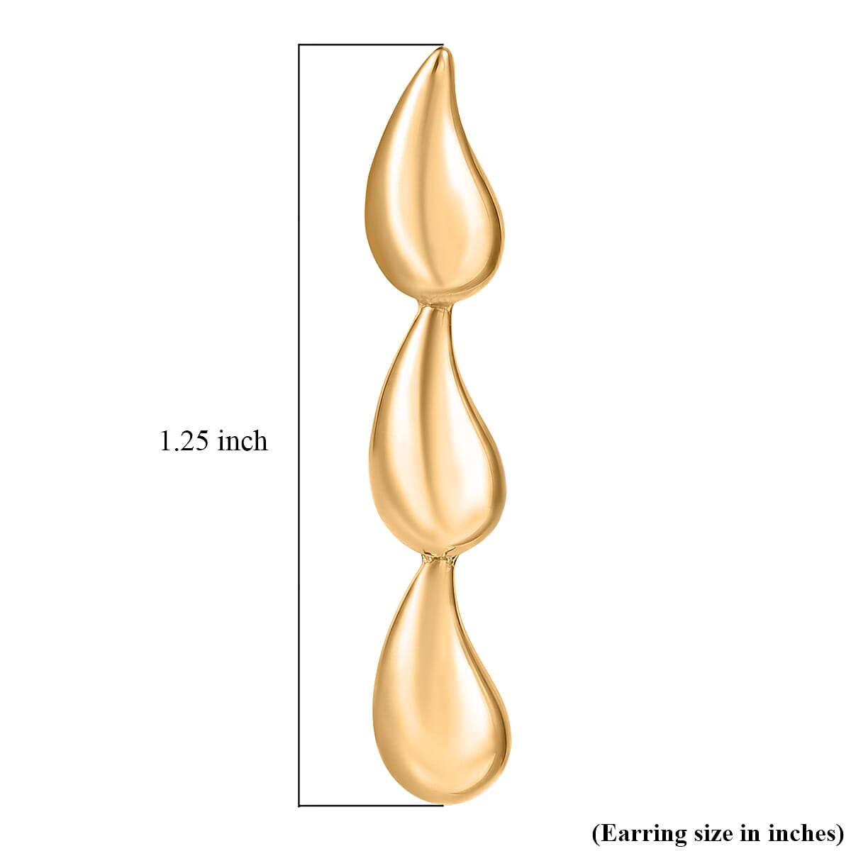 Luxoro 10K Green Gold Raindrop Earrings with White Gold Push Post (3.0 g)