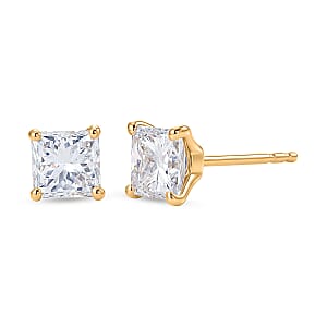 SGL Certified Luxuriant Lab Grown Diamond G-H SI 2.00 ctw Stud Earrings in 10K Yellow Gold