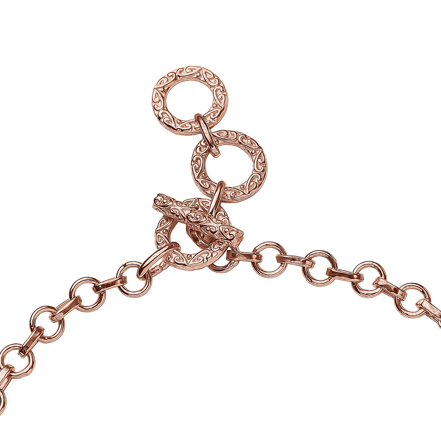 D'Joy Narsipatnam Purple Spinel and Moissanite 4.35 ctw Regal Blossom Bracelet in 18K Vermeil Rose Gold Over Sterling Silver (6.50 In)