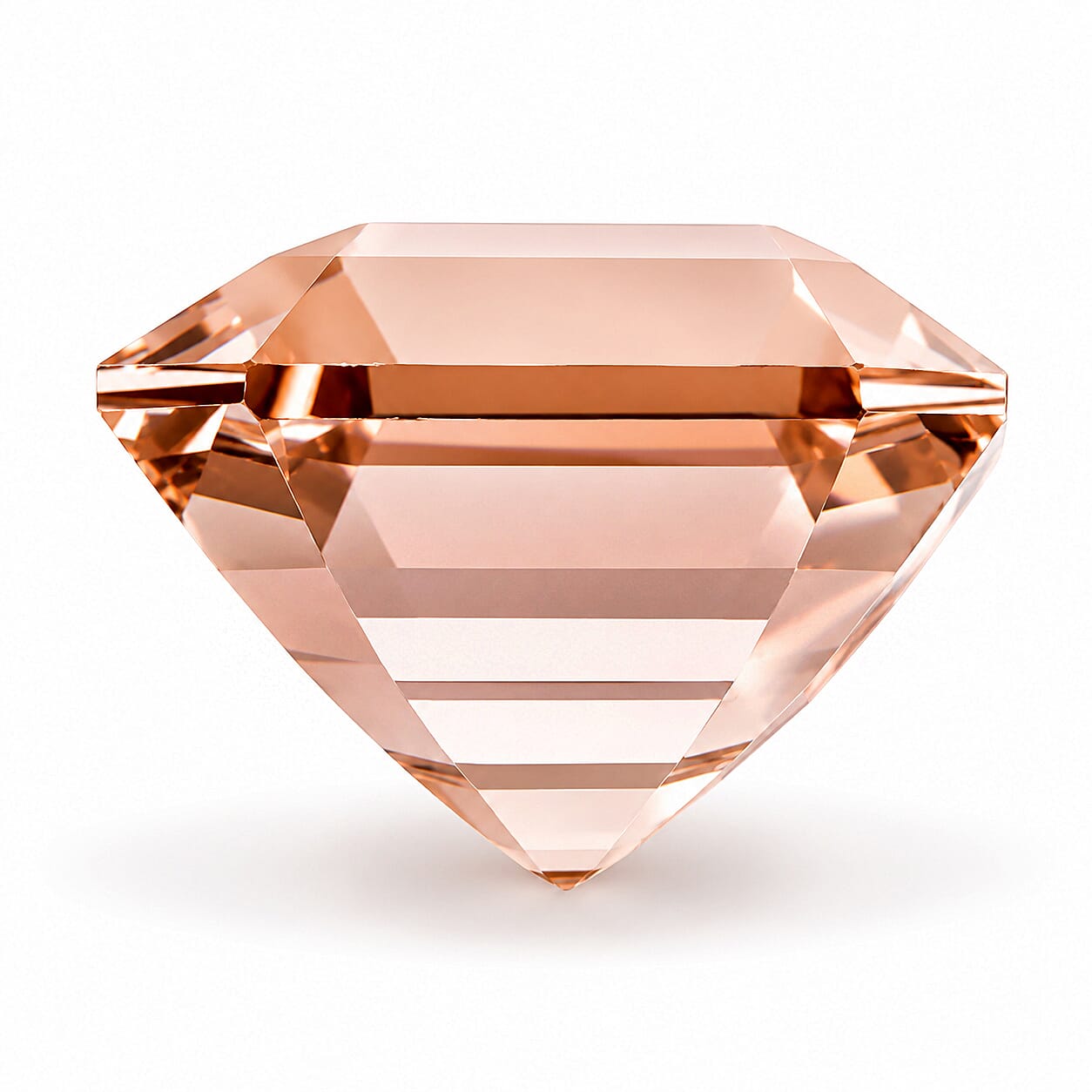 Certified and Appraised Asscher Cut AAAA Marropino Morganite (Sqr 12x12 mm) 7.50 ctw
