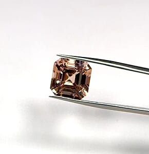 Certified and Appraised Asscher Cut AAAA Marropino Morganite (Sqr 12x12 mm) 7.50 ctw