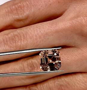 Certified and Appraised Asscher Cut AAAA Marropino Morganite (Sqr 12x12 mm) 7.50 ctw