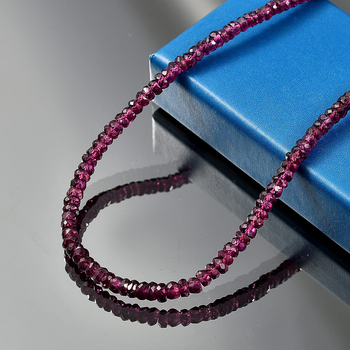 D'Joy Premium Radiant Ember Garnet 76.00 ctw Beaded Necklace in 18K Vermeil Yellow Gold Over Sterling Silver (18-20 Inches) image number 1