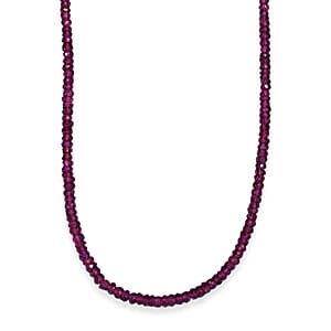 D'Joy Premium Radiant Ember Garnet 76.00 ctw Beaded Necklace in 18K Vermeil Yellow Gold Over Sterling Silver (18-20 Inches)