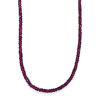 D'Joy Premium Radiant Ember Garnet 76.00 ctw Beaded Necklace in 18K Vermeil Yellow Gold Over Sterling Silver (18-20 Inches)