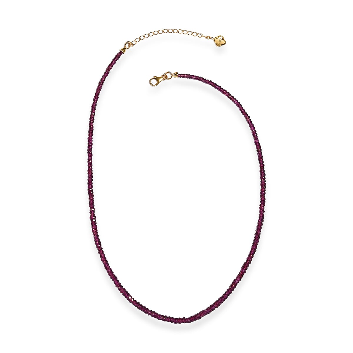 D'Joy Premium Radiant Ember Garnet 76.00 ctw Beaded Necklace in 18K Vermeil Yellow Gold Over Sterling Silver (18-20 Inches) image number 4