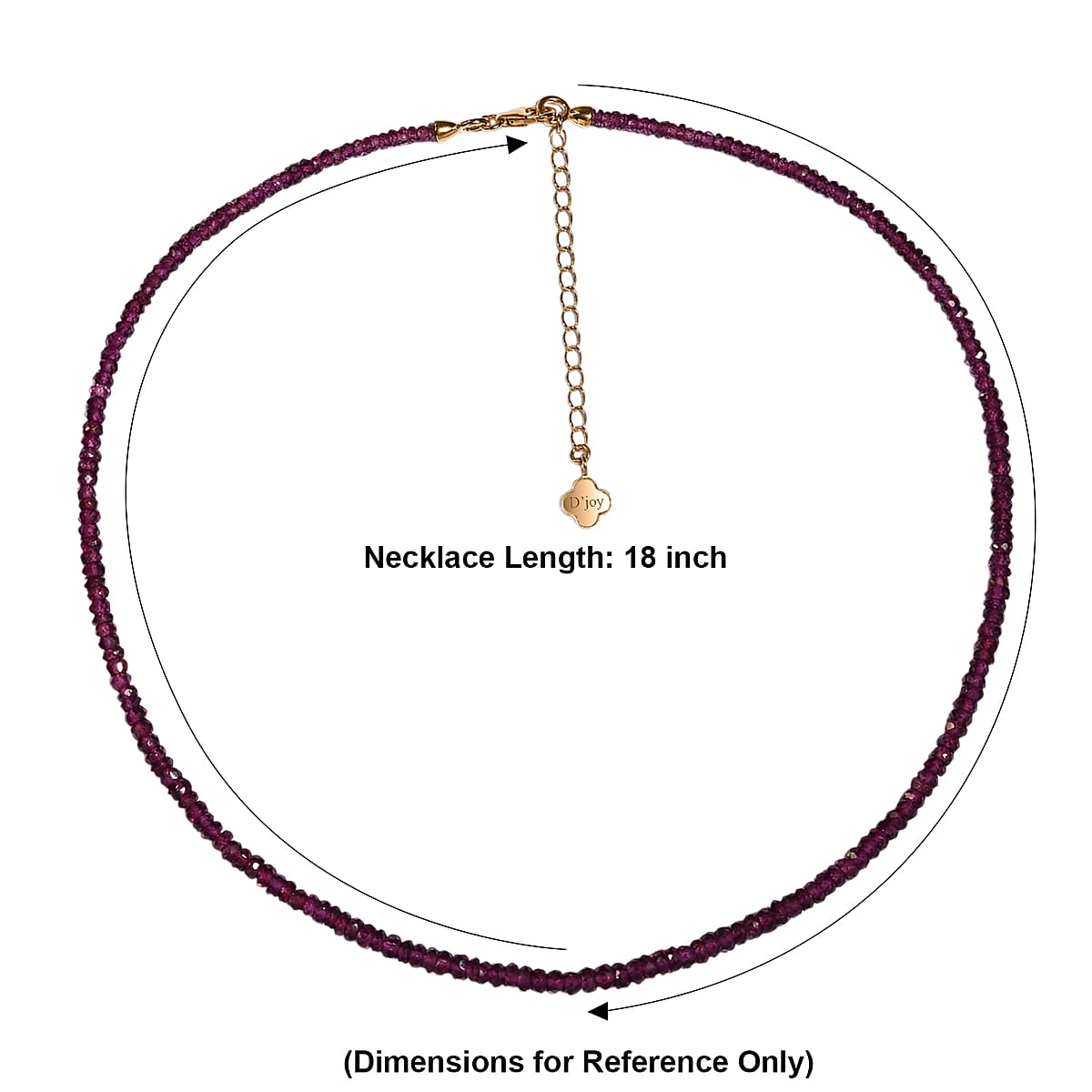 D'Joy Premium Radiant Ember Garnet 76.00 ctw Beaded Necklace in 18K Vermeil Yellow Gold Over Sterling Silver (18-20 Inches) image number 6